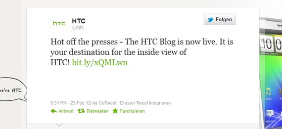 HTC Blog Twitter