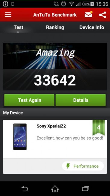 Sony Xperia Z2 Test