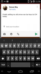 CyanogenMod Pfeiltasten