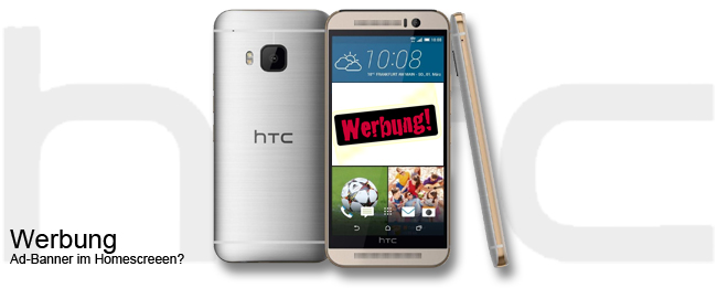 HTC Home mit Werbe-Banner