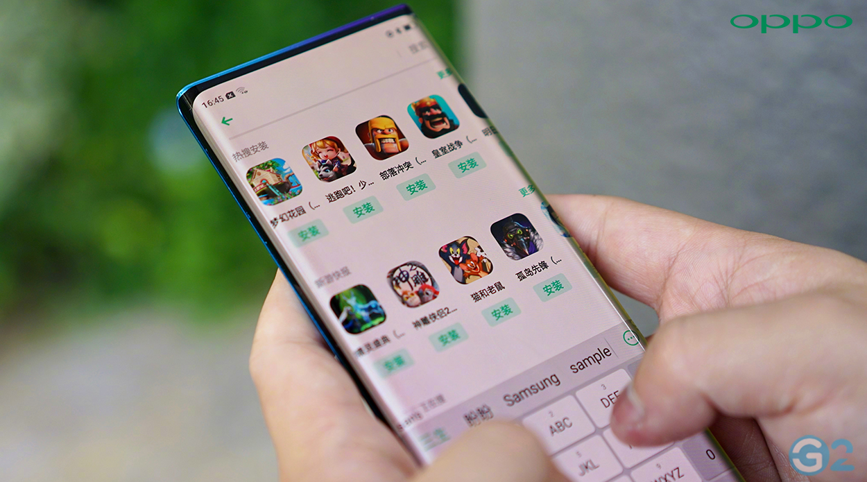 Oppo Waterfall-Display