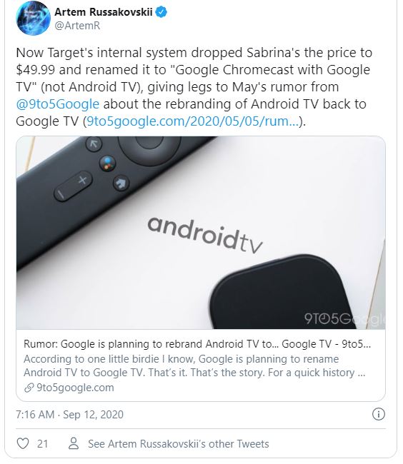 Preis für den Google Chromecast 4