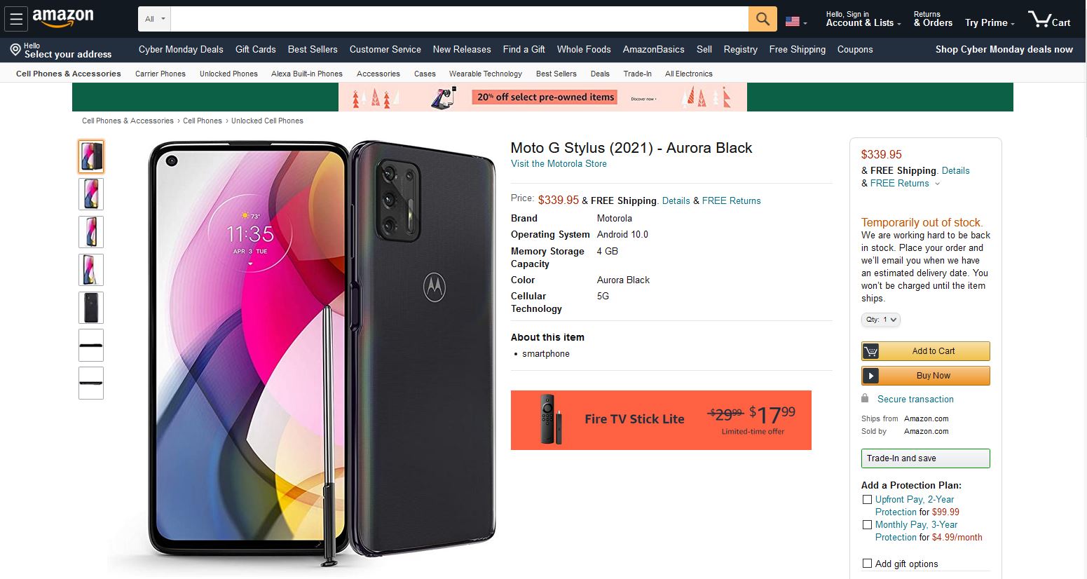 Moto G Stylus 2021 USA