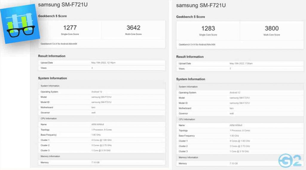 Samsung Galaxy Z Flip4 Geekbench
