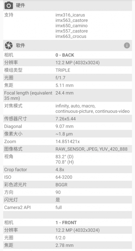 Sony Xperia 1 IV Bildsensoren