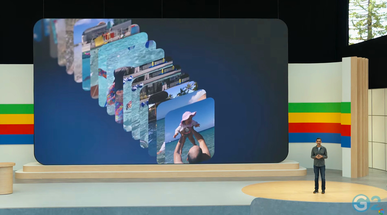 Gemini sucht in Google Fotos auf der Google I/O Keynote