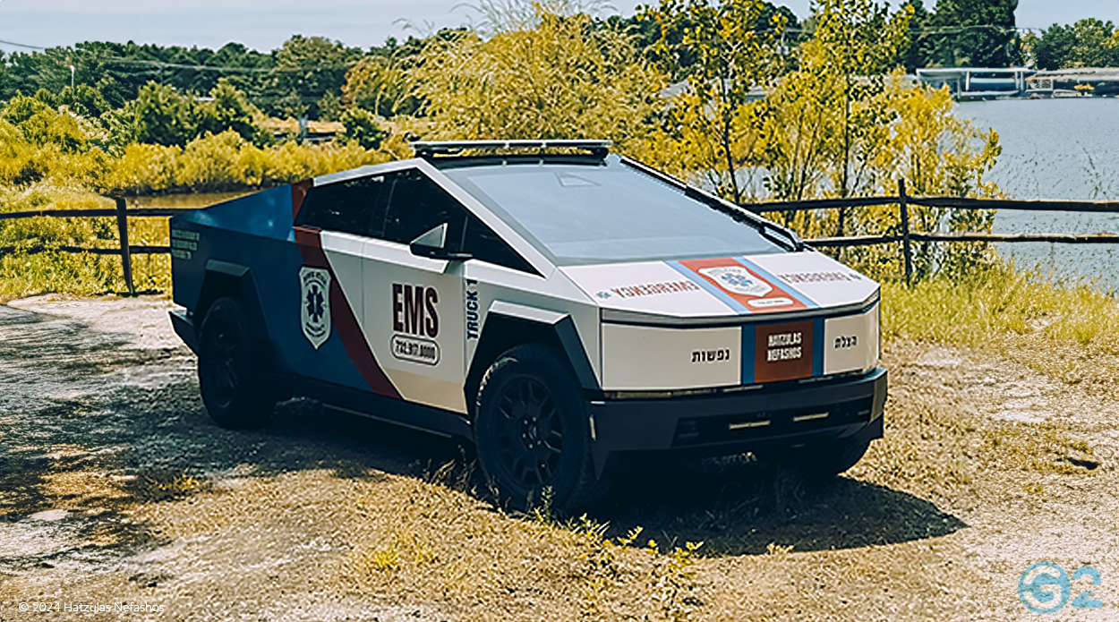 Tesla Cybertruck als Krankenwagen