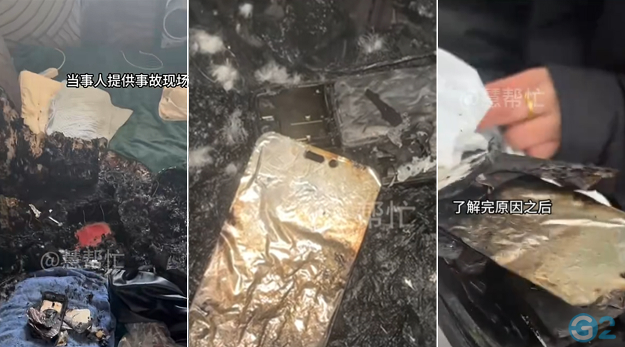 Apple-iPhone 14 Pro Max on fire