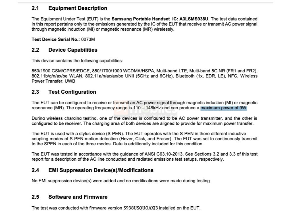 Samsung Galaxy S25 FCC -Zertifikation